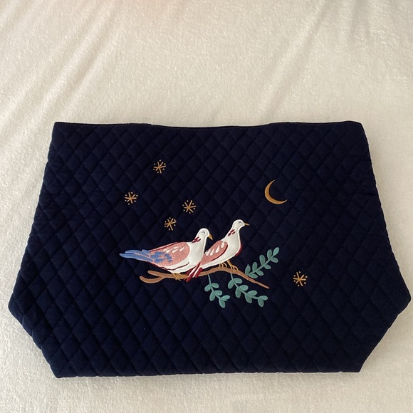 2pc Travel Set Vera Bradley Large Tote+Medium Cosmetic Winter Forest pattern NWT - Picture 12 of 12